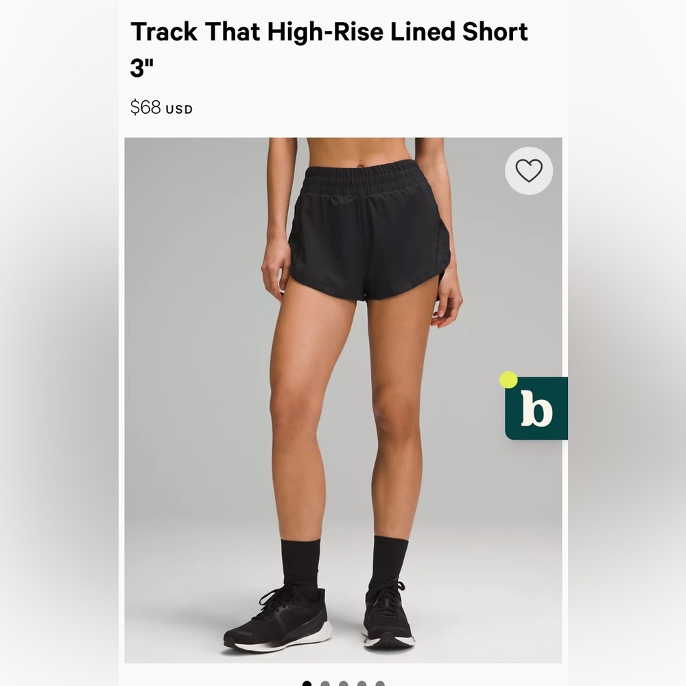 Lululemon Track That High-Rise Lined Short 3"